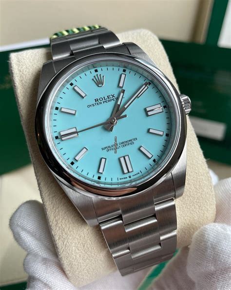 rolex datejust 41 tiffany blue.